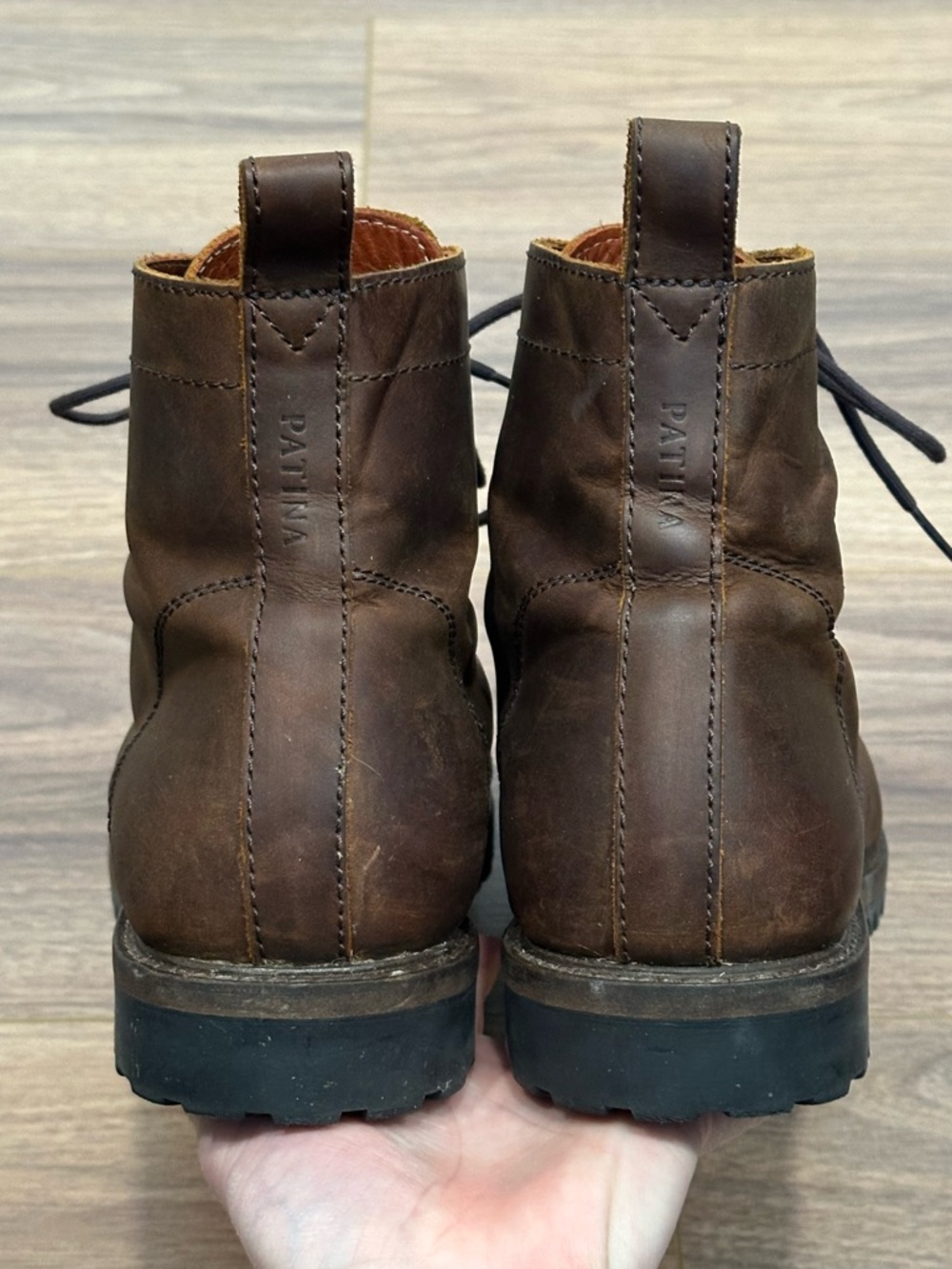 Portland Leather Goods Patina Breaker Boots in Canyon Brown Size Mens 12 - Picture 5 of 11